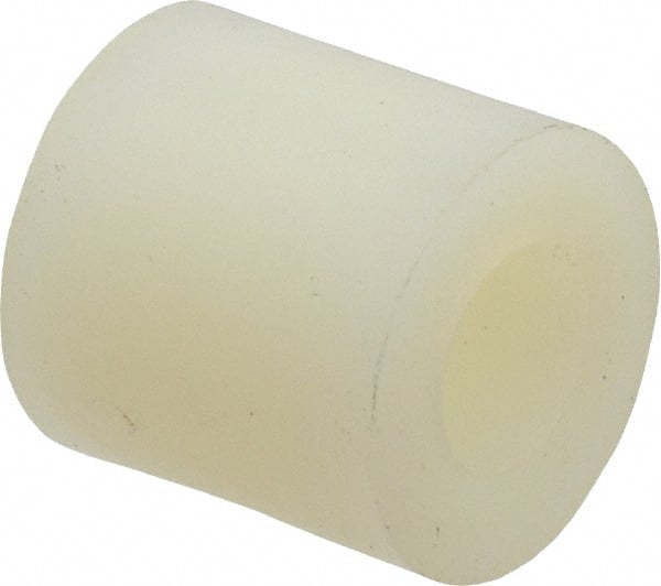 Made in USA - 0.257" ID x 1/2" OD, 1/4 Screw, Grade 6/6 Nylon Female Unthreaded Circuit Board Spacer - Round Body, 1/2" OAL - Exact Tooling