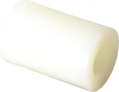 Made in USA - 0.26" ID x 1/2" OD, 1/4 Screw, Grade 6/6 Nylon Female Unthreaded Circuit Board Spacer - Round Body, 3/4" OAL - Exact Tooling