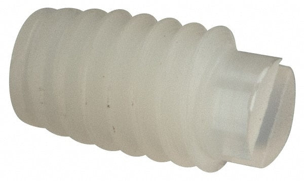 Made in USA - #8-32 UNC, 1/4" Length of Thread, Soft Tip Point Set Screw - Nylon - Exact Tooling
