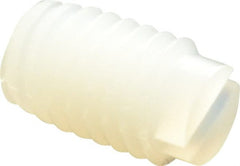 Made in USA - #10-32 UNF, 1/4" Length of Thread, Soft Tip Point Set Screw - Nylon - Exact Tooling