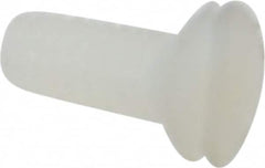 Made in USA - #6-32 UNC, 3/8" OAL Slotted Drive Machine Screw - Flat Head, Grade 6/6 Nylon, Uncoated, Without Washer - Exact Tooling