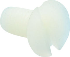 Made in USA - #10-32 UNF, 3/8" OAL Slotted Drive Machine Screw - Flat Head, Grade 6/6 Nylon, Uncoated, Without Washer - Exact Tooling