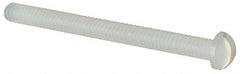 Made in USA - #2-56 UNC, 1" Length Under Head Slotted Drive Machine Screw - Round Head, Grade 6/6 Nylon, Uncoated, Without Washer - Exact Tooling
