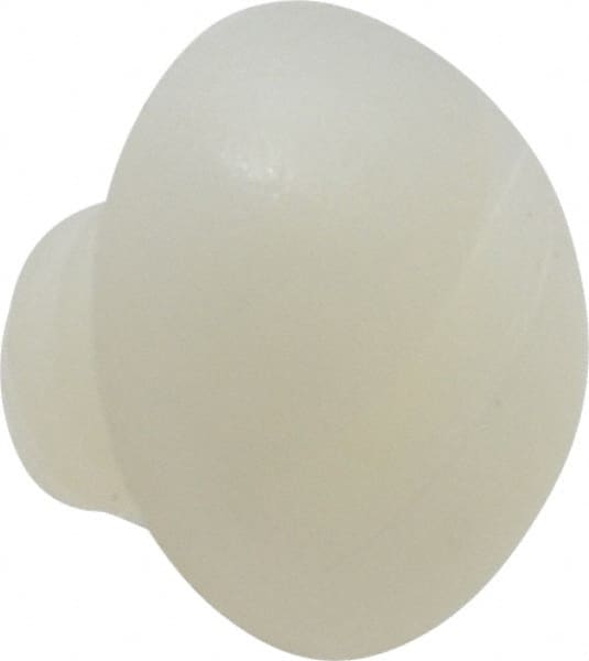 Made in USA - 1/4-20 UNC, 1/4" Length Under Head Slotted Drive Machine Screw - Round Head, Grade 6/6 Nylon, Uncoated, Without Washer - Exact Tooling