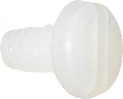 Made in USA - #4-40 UNC, 3/16" Length Under Head Slotted Drive Machine Screw - Pan Head, Grade 6/6 Nylon, Uncoated, Without Washer - Exact Tooling