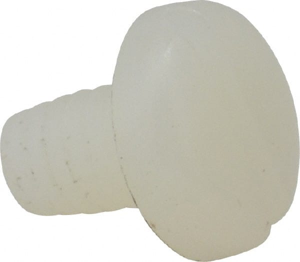 Made in USA - #8-32 UNC, 1/4" Length Under Head Slotted Drive Machine Screw - Pan Head, Grade 6/6 Nylon, Uncoated, Without Washer - Exact Tooling