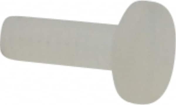 Made in USA - #2-56 UNC, 1/4" Length Under Head Slotted Drive Machine Screw - Binding Head, Grade 6/6 Nylon, Uncoated, Without Washer - Exact Tooling