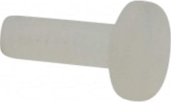 Made in USA - #2-56 UNC, 1/4" Length Under Head Slotted Drive Machine Screw - Binding Head, Grade 6/6 Nylon, Uncoated, Without Washer - Exact Tooling