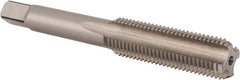 Union Butterfield - 7/16-20 UNF 2B/3B 4 Flute Bright Finish High Speed Steel Straight Flute Standard Hand Tap - Bottoming, Right Hand Thread, 3-5/32" OAL, 1-7/16" Thread Length, H3 Limit, Oversize - Exact Tooling