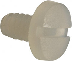 Made in USA - #4-40 UNC, 3/16" Length Under Head Slotted Drive Machine Screw - Binding Head, Grade 6/6 Nylon, Uncoated, Without Washer - Exact Tooling