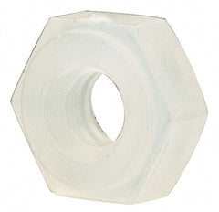 Made in USA - #2-56 UNC Nylon Right Hand Hex Nut - 4.57mm Across Flats, 1.78mm High, Uncoated - Exact Tooling