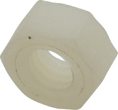Made in USA - 5/16-18 UNC Nylon Right Hand Hex Nut - 1/2" Across Flats, 6.86mm High, Uncoated - Exact Tooling