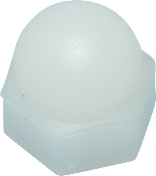 Made in USA - #4-40 UNC, 1/4" Width Across Flats, Uncoated Nylon Acorn Nut - 9/32" Overall Height - Exact Tooling