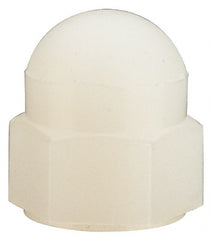 Made in USA - #6-32 UNC, 5/16" Width Across Flats, Uncoated Nylon Acorn Nut - 11/32" Overall Height - Exact Tooling