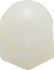 Made in USA - #8-32 UNC, 5/16" Width Across Flats, Uncoated Nylon Acorn Nut - 3/8" Overall Height - Exact Tooling