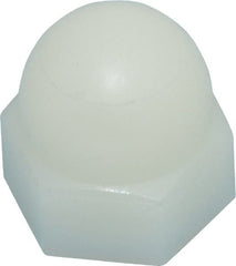 Made in USA - 1/4-20" UNC, 7/16" Width Across Flats, Uncoated Nylon Acorn Nut - 15/32" Overall Height - Exact Tooling