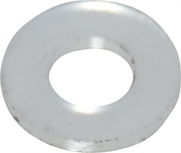 Made in USA - #2 Screw, Grade 6/6 Nylon Standard Flat Washer - 2.39mm ID x 4.78mm OD, 0.51mm Thick - Exact Tooling