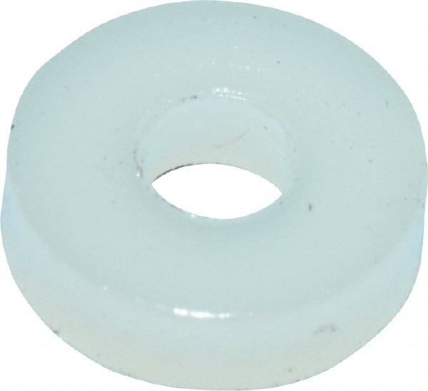 Made in USA - #2 Screw, Grade 6/6 Nylon Standard Flat Washer - 2.29mm ID x 1/4" OD, 1.57mm Thick - Exact Tooling