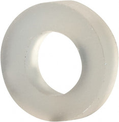 Made in USA - #4 Screw, Grade 6/6 Nylon Standard Flat Washer - 2.84mm ID x 5.23mm OD, 1.35mm Thick - Exact Tooling