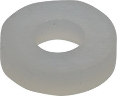 Made in USA - #4 Screw, Grade 6/6 Nylon Standard Flat Washer - 2.92mm ID x 1/4" OD, 1.57mm Thick - Exact Tooling