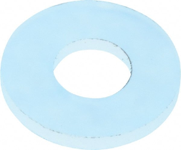 Made in USA - #4 Screw, Grade 6/6 Nylon Standard Flat Washer - 3.05mm ID x 7.11mm OD, 0.76mm Thick - Exact Tooling