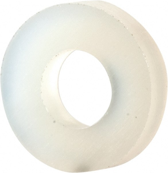Made in USA - #5 Screw, Grade 6/6 Nylon Standard Flat Washer - 3.3mm ID x 7.24mm OD, 1.52mm Thick - Exact Tooling