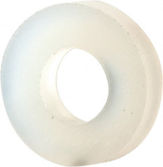 Made in USA - #5 Screw, Grade 6/6 Nylon Standard Flat Washer - 3.3mm ID x 7.24mm OD, 1.52mm Thick - Exact Tooling