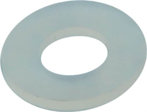 Made in USA - #6 Screw, Grade 6/6 Nylon Standard Flat Washer - 3.96mm ID x 8.13mm OD, 0.79mm Thick - Exact Tooling