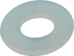 Made in USA - #6 Screw, Grade 6/6 Nylon Standard Flat Washer - 3.96mm ID x 8.13mm OD, 0.79mm Thick - Exact Tooling