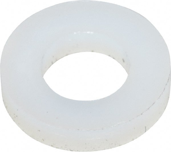 Made in USA - #6 Screw, Grade 6/6 Nylon Standard Flat Washer - 4.11mm ID x 7.92mm OD, 1.57mm Thick - Exact Tooling