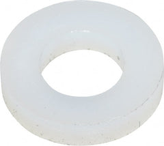 Made in USA - #6 Screw, Grade 6/6 Nylon Standard Flat Washer - 4.11mm ID x 7.92mm OD, 1.57mm Thick - Exact Tooling