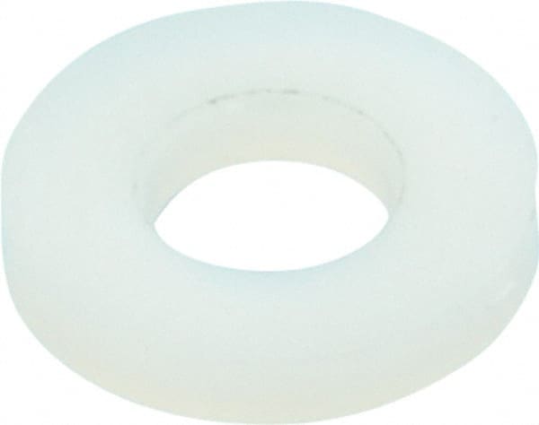 Made in USA - #8 Screw, Grade 6/6 Nylon Standard Flat Washer - 4.37mm ID x 9.53mm OD, 1.52mm Thick - Exact Tooling