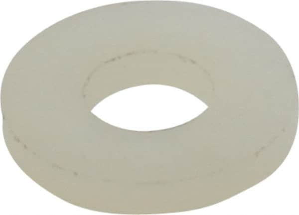 Made in USA - #8 Screw, Grade 6/6 Nylon Standard Flat Washer - 4.5mm ID x 10.36mm OD, 1.57mm Thick - Exact Tooling