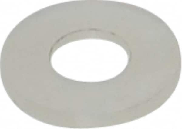 Made in USA - #10 Screw, Grade 6/6 Nylon Standard Flat Washer - 5.08mm ID x 11.43mm OD, 1.22mm Thick - Exact Tooling
