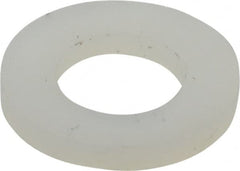 Made in USA - 1/4" Screw, Grade 6/6 Nylon Standard Flat Washer - 6.4mm ID x 11.99mm OD, 1.5mm Thick - Exact Tooling