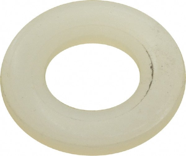 Made in USA - 3/8" Screw, Grade 6/6 Nylon Standard Flat Washer - 9.91mm ID x 19.05mm OD, 1.57mm Thick - Exact Tooling