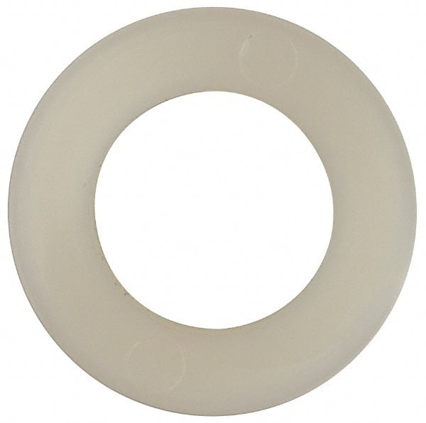 Made in USA - 7/16" Screw, Grade 6/6 Nylon Standard Flat Washer - 11.25mm ID x 3/4" OD, 1.57mm Thick - Exact Tooling