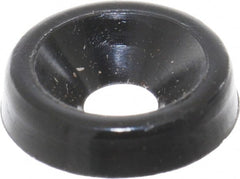 Made in USA - 2.54mm Thick, Black Oxide Finish, Nylon, Standard Countersunk Washer - 3.63mm ID x 11.1mm OD - Exact Tooling