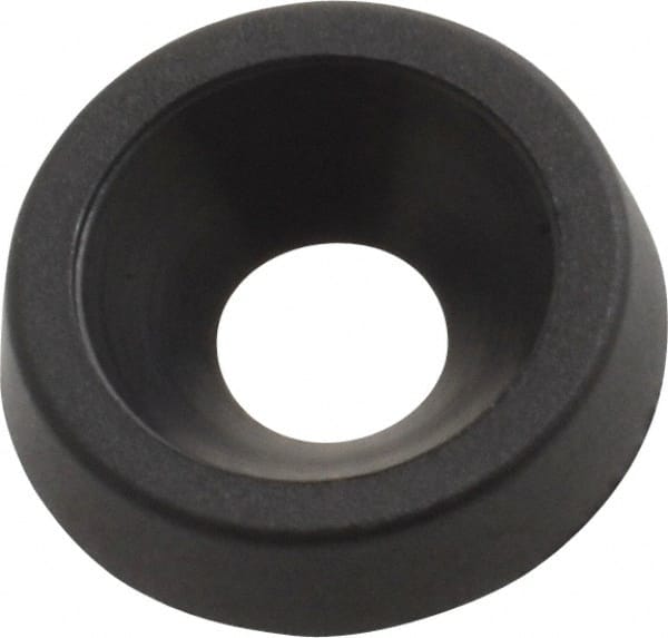 Made in USA - 2.92mm Thick, Black Oxide Finish, Nylon, Standard Countersunk Washer - 4.34mm ID x 12.95mm OD - Exact Tooling