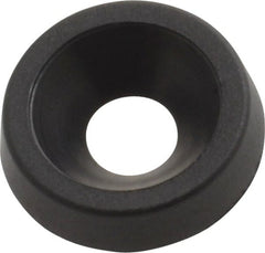 Made in USA - 2.92mm Thick, Black Oxide Finish, Nylon, Standard Countersunk Washer - 4.34mm ID x 12.95mm OD - Exact Tooling
