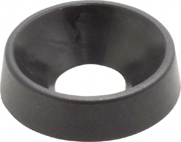 Made in USA - 4.57mm Thick, Black Oxide Finish, Nylon, Standard Countersunk Washer - 6.6mm ID x 17.35mm OD - Exact Tooling