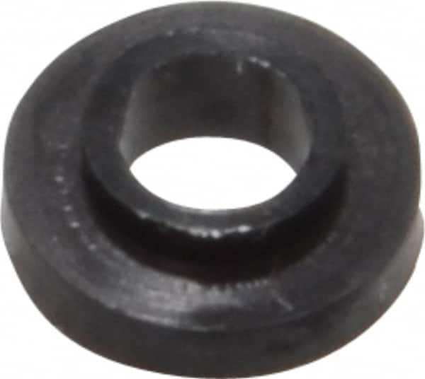 Made in USA - #4 Screw, 1/32" Shoulder Length, Nylon Shoulder Washer - Black, 0.235" Flange Diam, 3/64" Flange Thickness, 0.115" ID, 0.145" OD - Exact Tooling