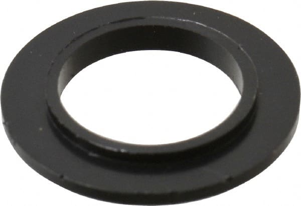 Made in USA - 3/8" Screw, 1/32" Shoulder Length, Nylon Shoulder Washer - Black, 0.622" Flange Diam, 3/64" Flange Thickness, 0.383" ID, 0.434" OD - Exact Tooling