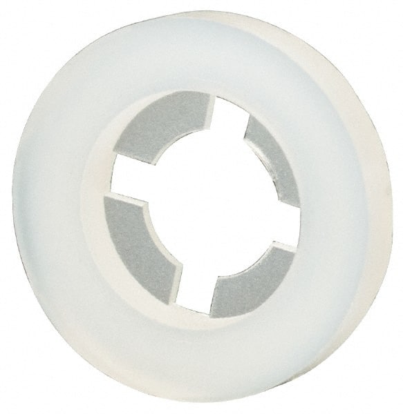Made in USA - #8 Screw, 0.152" ID, Nylon Internal Tooth Lock Washer - 25/64" OD, Grade 6/6 - Exact Tooling