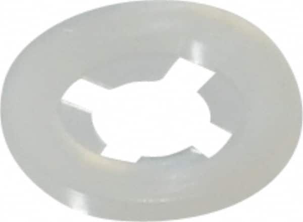 Made in USA - 1/4" Screw, 0.234" ID, Nylon Internal Tooth Lock Washer - 19/32" OD, Grade 6/6 - Exact Tooling
