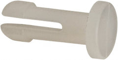 Made in USA - 0.115" Hole Diam, 0.395" OAL, Split Shank, Nylon Panel Rivet - 1/4" Material Thickness, 13/64" Head Diam - Exact Tooling