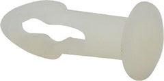 Made in USA - 3/16" Hole Diam, Keyhole Shank, Nylon Panel Rivet - 3/8" Material Thickness, 5/16" Head Diam - Exact Tooling