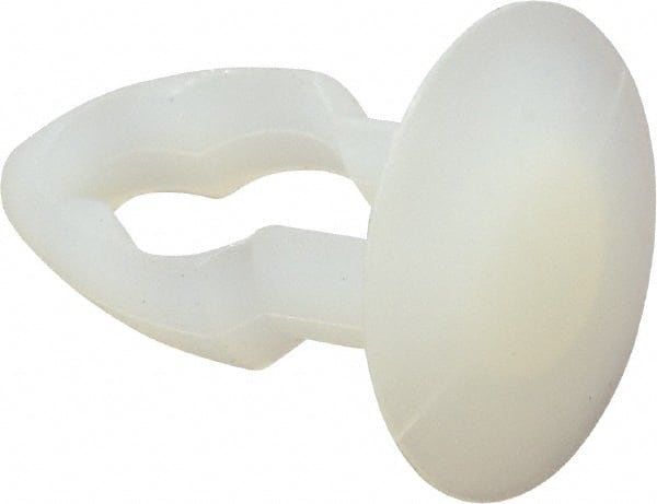 Made in USA - 1/4" to 1/4" Hole Diam, Keyhole Shank, Nylon Panel Rivet - 1/4" Material Thickness, 1/2" Head Diam - Exact Tooling