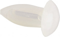 Made in USA - 0.151" to 0.161" Hole Diam, Arrow Shank, Nylon Panel Rivet - 0.4" Length Under Head, 1/16" to 0.145" Material Thickness, 0.28" Head Diam - Exact Tooling