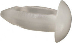 Made in USA - 0.16" to 0.165" Hole Diam, Arrow Shank, Nylon Panel Rivet - 0.4" Length Under Head, 0.032" to 1/8" Material Thickness, 0.28" Head Diam - Exact Tooling